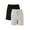 Black Soot / Pearl White, variant on Soft Fleece Jogger Shorts, 6" Inseam, 2-Pack, Men's and Big Men's