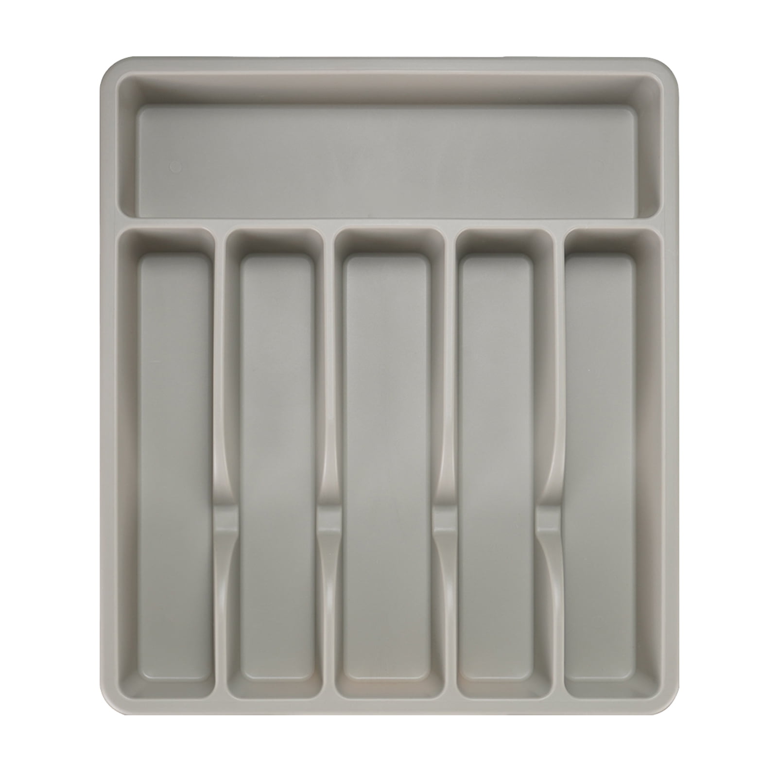 HomeLife Cutlery Drawer Organizer Tray 6 Compartment Plastic Storage Box for Kitchen Utensils Forks Spoons Cutter Sturdy BPA-Free Divider Holder