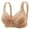 Beige, variant on Bra Women Front Buckle Lace Print Malformed Rimless Vest Underwear for Everyday Comfort and Support Pink 42