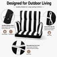 thumbnail image 5 of DTTRA High Back Patio Chair Cushion Set with 2 Arm Pillows, 48 x 24 x 4 in, Black White Stripes, 5 of 7
