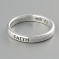 thumbnail image 2 of Sterling Silver FAITH Engraved Stackable Ring, Sizes 6-10 (8), 2 of 3