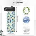 thumbnail image 4 of Fotbe Floral In Blue Pattern 18oz Sports Insulated Kettle Stainless Steel Sports Insulated Kettle For Running Hiking Cycling Climbing Man'S Woman'S Water Bottle, 4 of 8