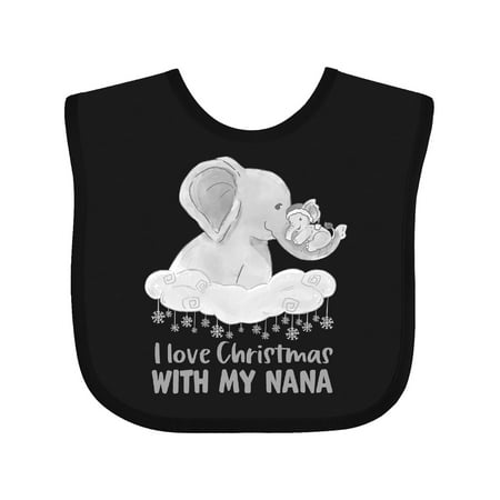 

Inktastic I Love Christmas with My Nana Gift Baby Boy or Baby Girl Bib