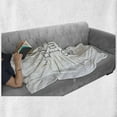 thumbnail image 6 of I am a Princess Soft Flannel Fleece Throw Blanket, Because I am a Princess Calligraphy Hand Drawn Lettering Crown, Cozy Plush for Indoor and Outdoor Use, 60" x 80", Eggshell Black White, by Ambesonne, 6 of 6
