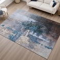 thumbnail image 6 of Addison Rugs Mayfield Premium Machine Washable Transitional Abstract Blue Rectangle Rug, 3' x 5', 6 of 6