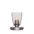 thumbnail image 1 of Luna Luna Lampe de Table d'Appoint Finition Graphite avec Verre à Bulles Clair de 4,5 Pouces, 1 of 1