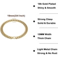 thumbnail image 3 of 19MM Thick Light Metal Dog Cuban Link Chain for Medium Large Dogs - 20 Inches Gold Necklace, 3 of 7