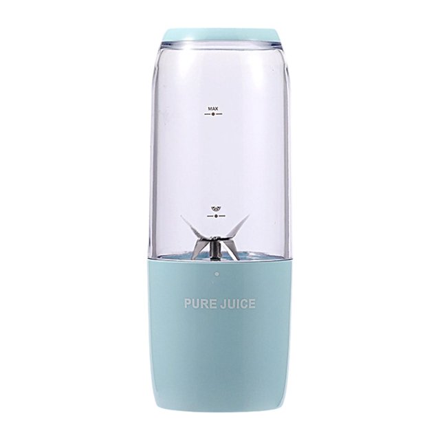 Lipstore Portable Blender Mini Blender Cup Sports Bottle Handheld Fruit Juicer Electric Blue
