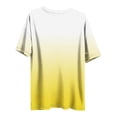 thumbnail image 4 of Jalioing Plus Size T Shirt for Women Casual Loose Short Sleeve Round Neck Pullover Tee Fashion Gradient Summer Shirts Tops, 4 of 6