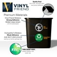 thumbnail image 5 of 4 Recycle and Trash Logo Stickers - Organize Trash - for Metal or Plastic Garbage cans, containers and Bins - Indoor & Outdoor - Home, Kitchen, Office - Premium Decal (Metallic Silver, Small), 5 of 7