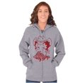 thumbnail image 5 of Betty Boop Cowgirl Southern Country Zip Hoodie Sweatshirt Women Brisco Brands S, 5 of 6