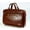 Brown, variant on Deluxe Leather Briefcase Business Portfolio Fit Laptop, Brown