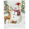 thumbnail image 2 of Northlight LED Lighted Snowman and Reindeer Christmas Canvas Wall Art - 15.75" x 11.75", 2 of 9
