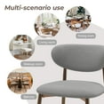 thumbnail image 5 of Dining Chairs,Wide Backrest Ergonomic Fabric Upholstered with Wood Grain Metal Legs & Non-Slip Pads for Home and Restaurant, Set of 2, Light Grey, 5 of 7