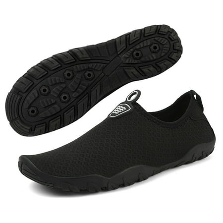 

EDFRWWS Aqua Shoes Breathable Diving Sneaker Wading Shoes for Lake Hiking (Black 44)