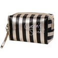 thumbnail image 1 of Striped Makeup Bag PU Toiletry Bag Multifunctional Travel Bag Waterproof Storage bag, 1 of 5