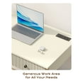 thumbnail image 3 of Manxile Fluted Computer Home Office PC Desk with USB Ports & Power Outlet,Writing Desk with Storage Drawers, 3 of 8