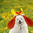 thumbnail image 3 of Dog Antler Headband Christmas Dogs for Medium Large Dogs, Dog Ears Ajustable Elastic Band Dogs for Christmas Party Decor,D, 3 of 6
