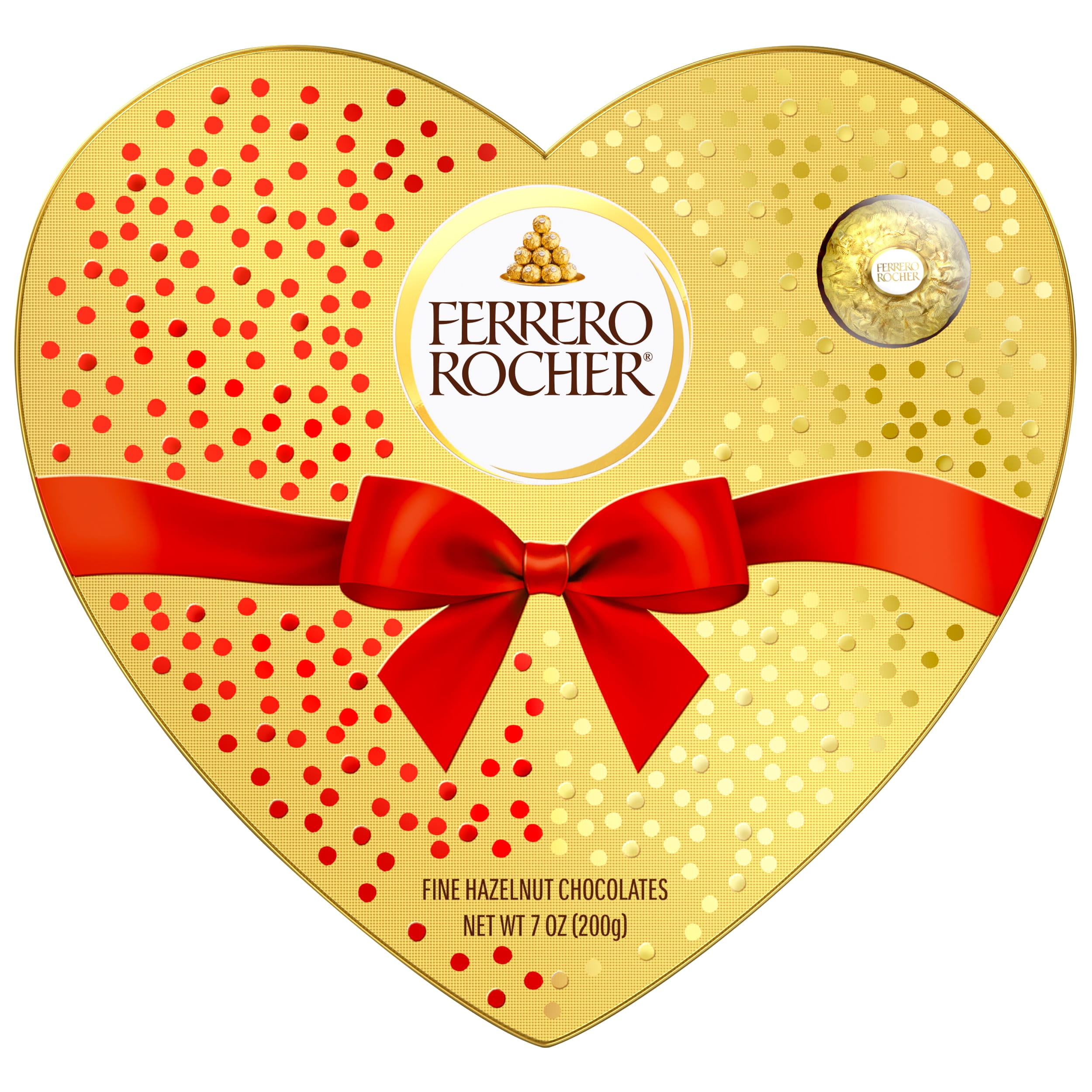 Ferrero Rocher Fine Hazelnut Chocolates, Heart, Perfect Valentine's Day Gift, 7 oz/16pc