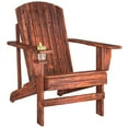 thumbnail image 1 of Outsunny Classic Adirondack Chair with Cup Holder for Backyard Brown, 1 of 8