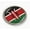 Semi-Flexible Aluminum Bezel, variant on Kenya Flag 3D Domed Round Automotive Emblem
