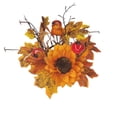 thumbnail image 2 of RBCKVXZ 12" Christmas Candle Rings Wreaths Berries & Pinecone Candle Rings Artificial Norfolk Pine Candle Holder for Winter Home Kitchen Table Centerpiece, 2 of 9