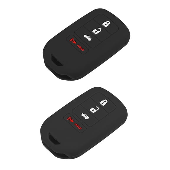 Unique Bargains for Smart Key Fob Cover Case 4 Buttons Protector for Honda Acfor Cord EX EXL EX-L 2013-2018 Black (Pack of 2)