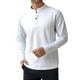 thumbnail image 1 of pstuiky Sudadera con capucha y cuello alto para hombre, jersey deportivo de manga larga de color liso con dos botones. Camiseta/camiseta de manga larga con cuello alto para hombre., 1 of 4