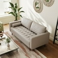 thumbnail image 4 of Stateside Vegan Leather Square Arm Sofa 70", 4 of 6