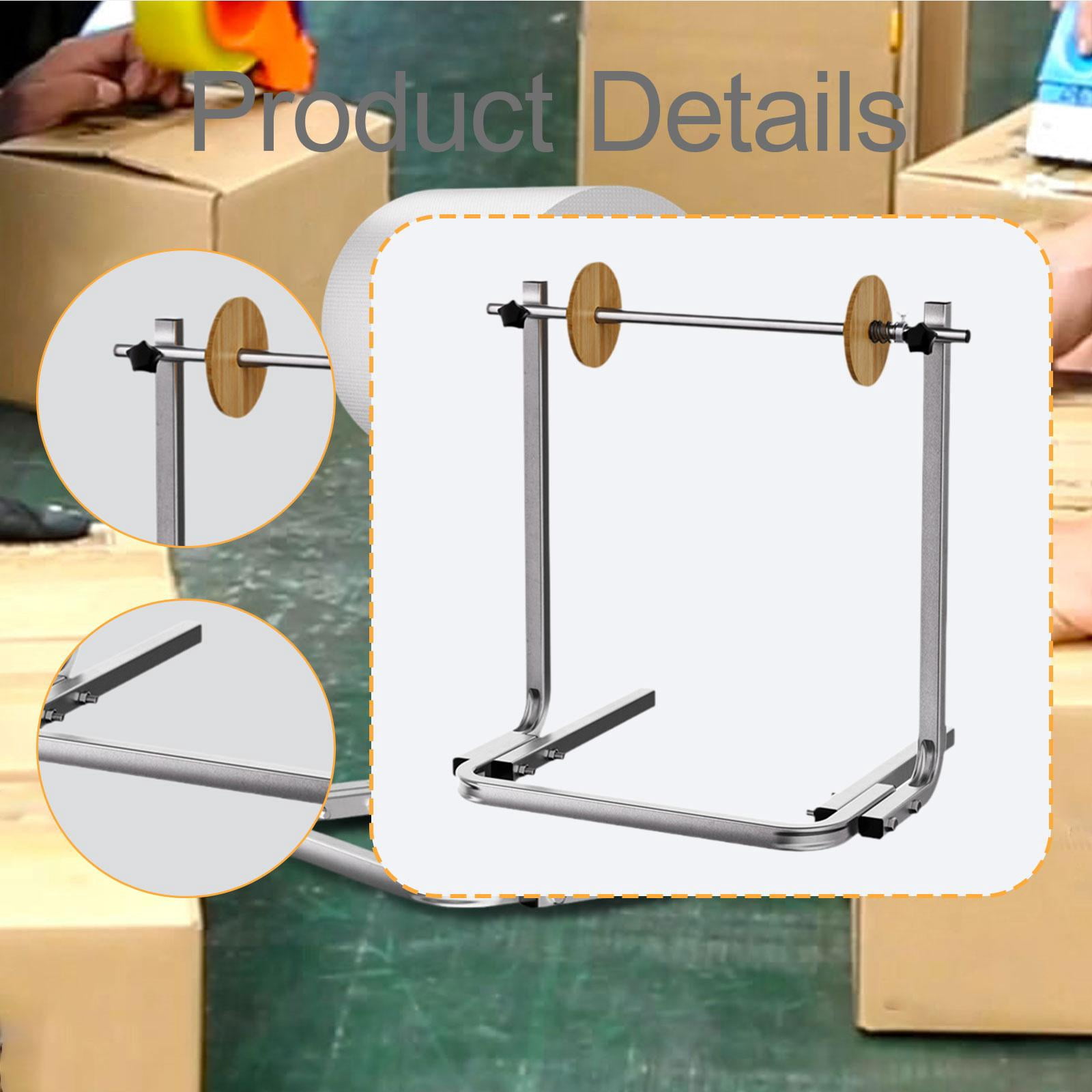 Bubble Wrap Roll Holder Packing Dispenser Manual Foam Wrap Rack Heavy Duty Steel for Movers E Commerce