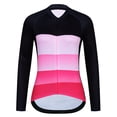 thumbnail image 4 of Maillot de ciclismo para mujer, camisetas de ciclismo, transpirables, de secado rápido, color rosa, manga larga, ropa deportiva para ciclismo de verano, 4 of 5