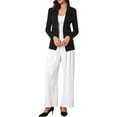 thumbnail image 2 of INSPIRE CHIC Women's Business Casual Blazers Open Front Long Sleeve Suit Jacket Work Office Blazer XS Black, 2 of 6