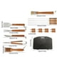 thumbnail image 3 of Juego de herramientas para parrilla de acero inoxidable 19 piezas | Accesorios para barbacoa con mango de madera | Acampada al aire libre, picnic, uso doméstico | Estuche portátil resistente al, 3 of 7