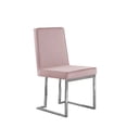 thumbnail image 3 of Simplistic Pink Velvet Side Chairs with Silver Chrome Base (Set of 2), 3 of 5