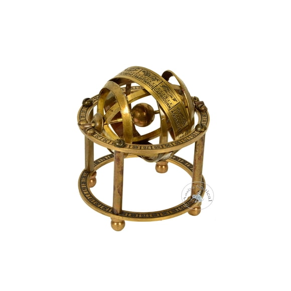 Esfera Armilar de Latón Aasiya Nautical 9 cm Decoración Vintage