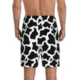 thumbnail image 3 of Fotbe Cow Print Black White Pajama Shorts for Men, Men's Pajama Bottoms, Sleepwear,Short Pajama Pants-3X-Large, 3 of 9