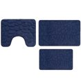 thumbnail image 4 of Nvzi Alfombrilla de baño de esponja de tres piezas, 1 unidad. Alfombrilla de baño suave y cómoda de 3 piezas que incluye funda para la tapa del inodoro. Alfombras absorbentes antideslizantes (gris)., 4 of 5