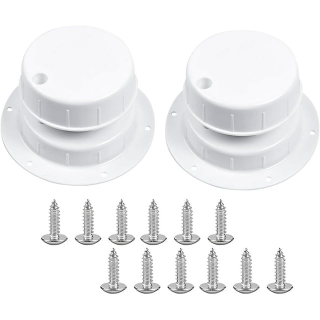 Capuchon de Ventilation pour Plomberie de Véhicule Récréatif, 2 Pcs Kit de Remplacement de Couverture de Ventilation pour Toit de Véhicule Récréatif de 1 à 2 3/8 Pouces, Accessoires de Ventilation Auto Améliorés Étanches, Universel pour Véhicule Récréatif, Remorque