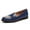 Blue, variant on Women Comfort Slip On Round Closed Toe Flats Loafers Round Toe Low Heel Slide Dress Pump Office Walking Shoes Size 9 Red