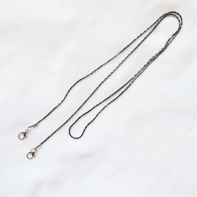 Collar de perlas vintage coreanas con cuentas de vidrio y correa de cadena para mascarilla