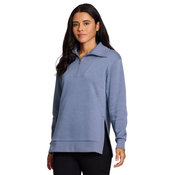 RBX Active Women's 1/4 Zip Mock Neck Fleece Tunic Sweatshirt