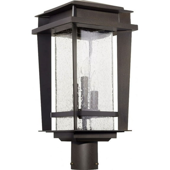 Quorum Lighting - Three Light Post Mount - Easton - 3 Light Outdoor Post Lantern