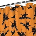 thumbnail image 3 of Halloween Witches on Brooms Pattern Shower Curtain 84"x72" ,Bathroom Decorative Shower Curtains Set with 12 Hooks,Modern Waterproof Washable Shower Curtain, 3 of 6