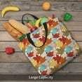 thumbnail image 4 of KLL Fall Maple Leaves Pattern Aesthetic Tote Bag for Women Beach Bag Shopping Bags Shoulder Bag Reusable Grocery Bags, 4 of 5