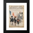 thumbnail image 2 of Francisque Poulbot 11x14 Black Modern Framed Museum Art Print Titled - Paris Day. July 14, 1916. for the Benefit of the War Works of the Town Hall (1916), 2 of 5