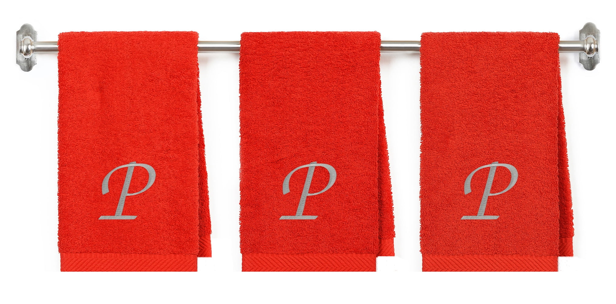 Embroidered Terry Cotton Hand Towel for Bathroom and Kitchen