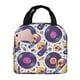 thumbnail image 1 of Easygdp record rock Skull star Bolsa Térmica Premium - Tela Oxford Impermeable, Gran Capacidad, Bolsillo Frontal, Unisex para Trabajo, Escuela, Actividades al Aire Libre y Picnics, 1 of 8