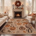 thumbnail image 4 of GENIMO 5'x7' Halloween Area Rug for Living Room, Washable Non Slip Soft Farmhouse Pumpkin Indoor Rug for Bedroom Dining Room Home Office, Vintage Caramel, 4 of 6