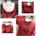 thumbnail image 4 of Women's Solid Stripe Turtleneck Dickey Collar Wear Outer or in Sweater Hoodie High Neck Mock Collar, 4 of 4