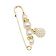 thumbnail image 2 of harmtty Flower Shape Anti-Exposure Women Brooch Pin Shining Rhinestone Faux Pearls Safety Pin Costume Accessories, 2 of 8